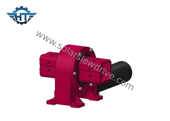 24VDC VE9 Slew Drive Gearbox với giun đồng hồ cát cho hệ thống theo dõi năng lượng mặt trời đầu ra ống